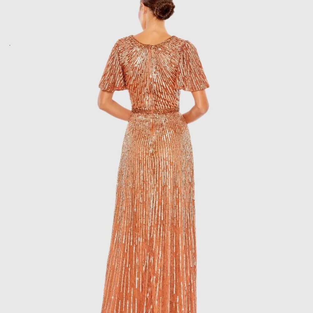 Mac Duggal Rust Colored Dress